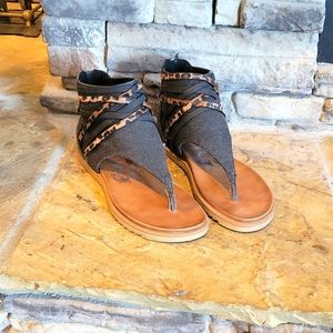 Black and Leopard Sandles